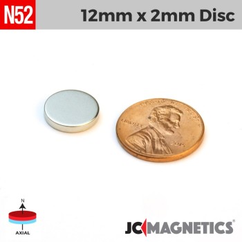 12mm x 2mm 15/32in x 5/64in N52 Discs Rare Earth Neodymium Magnet 12x2mm 12mm x 2mm 15/32in x 5/64in N52 Discs Rare Earth Neodymium Magnet 12x2mm