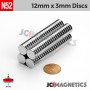12mm x 3mm 15/32in x 1/8in N52 Discs Rare Earth Neodymium Magnet 12x3mm