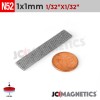 1mm x 1mm N52 Neodymium Disc Magnet - 1/32" x 1/32" Micro Disc 1x1mm