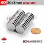 20mm x 3mm 25/32in x 1/8in N52 Discs Rare Earth Neodymium Magnet 20x3mm