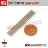 2mm x 1.5mm N52 Neodymium Disc Magnet - 5/64" x 1/16" Micro Disc 2x1.5mm