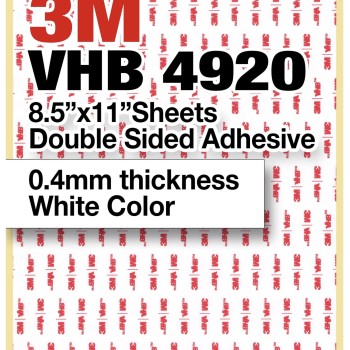 3M VHB 4920 8.5"x11" Double Sided Strong Adhesive 0.4mm thickness white sheets