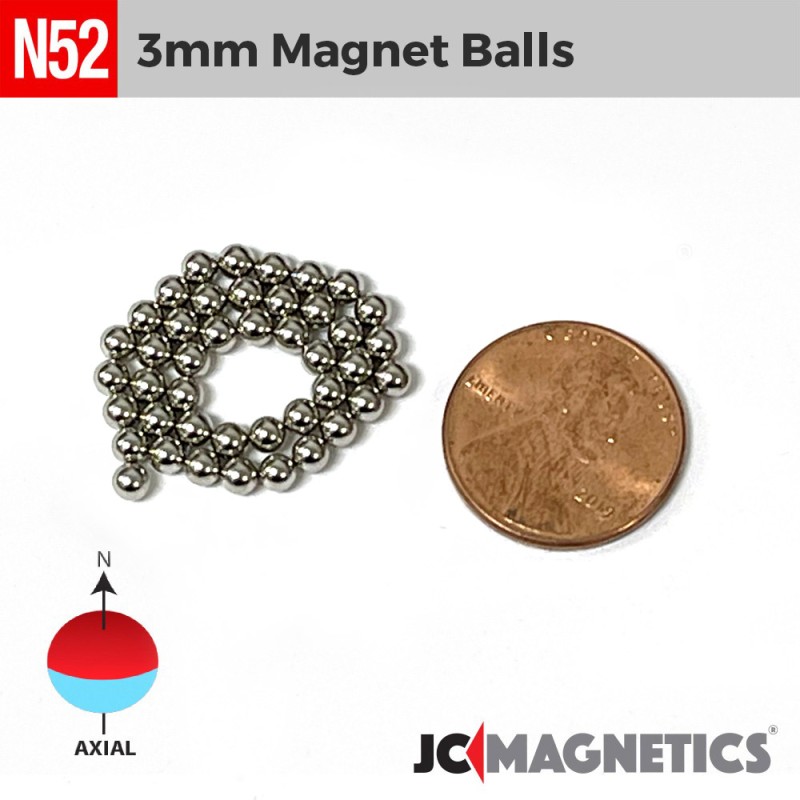 3mm - 1/8in Diameter N52 Magnet Spheres Balls Rare Earth Neodymium Magnet 3mm - 1/8in Diameter N52 Magnet Spheres Balls Rare Earth Neodymium Magnet