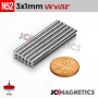 3mm x 1mm N52 Neodymium Disc Magnet - 1/8" x 1/32" Thin Disc 3x1mm