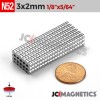 3mm x 2mm N52 Neodymium Disc Magnet - 1/8" x 5/64" Strong Disc 3x2mm 3mm x 2mm N52 Neodymium Disc Magnet - 1/8" x 5/64" Strong Disc 3x2mm