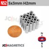 5mm x 3mm Hole 2mm N52 Countersunk Ring Rare Earth Neodymium Magnet 5x3mm H2mm