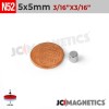 5mm x 5mm N52 Neodymium Cylinder Magnet - 13/64" x 13/64" Disc 5x5mm