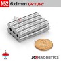 6mm x 1mm N52 Neodymium Thin Disc Magnet - 15/64" x 1/32" Thin Disc 6x1mm
