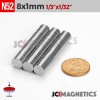 8mm x 1mm 5/16in x 1/32in N52 Thin Discs Rare Earth Neodymium Magnet 8x1mm 8mm x 1mm 5/16in x 1/32in N52 Thin Discs Rare Earth Neodymium Magnet 8x1mm
