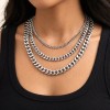 Beveled Cuban Link Chain Necklace – Stainless Steel (3–10mm)