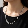 Figaro Chain Necklace & Bracelet – 316L Stainless Steel, Silver Tone (4–10mm) Figaro Chain Necklace & Bracelet – 316L Stainless Steel, Silver Tone (4–10mm)