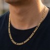 Figaro Chain Necklace & Bracelet – 18K Gold Plated 316L Stainless Steel (4–10mm)