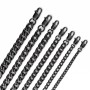 Black Miami Cuban Link Chain Necklace – Stainless Steel (4–10mm)