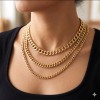 Miami Cuban Link Chain Necklace – 18K Gold Plated Stainless Steel (4–10mm)