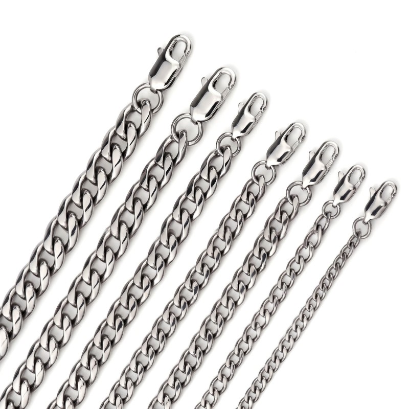 Miami Cuban Link Chain Necklace – Stainless Steel (4–10mm)