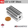 1/2" x 1/8" N52 Neodymium Disc Magnet - Super Strong Rare Earth